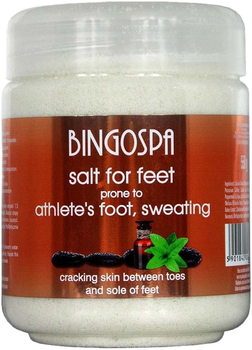 Сіль для ванни ніг Bingospa Salt for Athlete's Foot and Feet 2 in 1 Sweating 550 г (5901842006401)