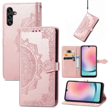 Чохол Vintage для Samsung Galaxy A24 / A245 книжка шкіра PU з візитницею рожевий