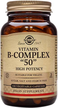 Suplement diety Solgar Vitamin B-Complex "50" High Potency - 100 kapsułek (0033984003835)
