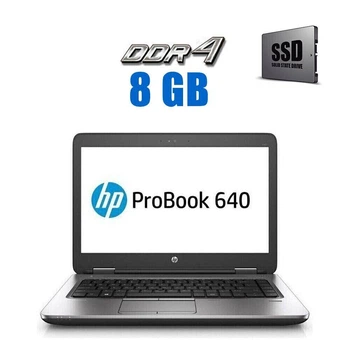 Ноутбук HP Probook 640 G3 / 14" (1920x1080) TN / Intel Core i3-7100U (2 (4) ядра по 2.4 GHz) / 8 GB DDR4 / 240 GB SSD / Intel HD Graphics 620 / WebCam / 3G б/в