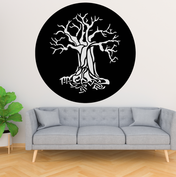 Декоративное панно на стену из дерева Upwood Decor Дерево Tree 40 х 40 см black