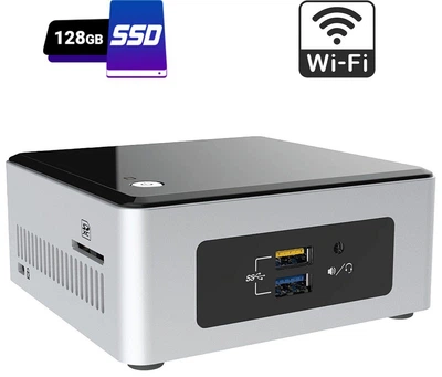 Неттоп Intel NUC NUC5CPYH USFF / Intel Celeron N3050 (2 ядра по 1.6 - 2.16 GHz) / 4 GB DDR3 / 128 GB SSD / Intel HD Graphics / HDMI / Wi-Fi б/у