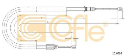 Трос ручника COFLE 106698 Renault Scenic, Megane 7700432012