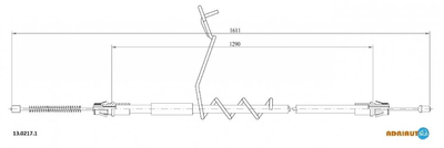 Трос ручника ADRIAUTO 1302171 Ford Transit 4041995, 4059364, 4331045