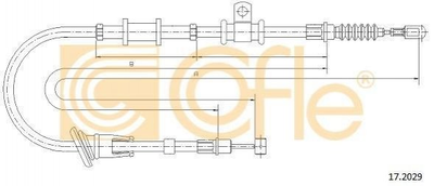 Трос ручника COFLE 172029 Mitsubishi Carisma, Lancer M884535, MR914269