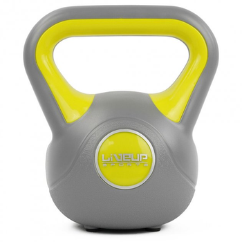 Гиря PLASTIC KETTEL BELL Сірий Жовтий 4кг (LS2047-4)