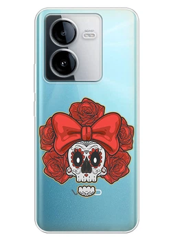 Прозорий силіконовий чохол iSwag для Huawei Honor Play 8T - Готичний череп (ISHHP50P56)