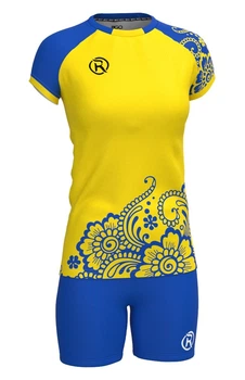 Форма волейбольная женская RIGO FLEX Blue-Yellow 4XL