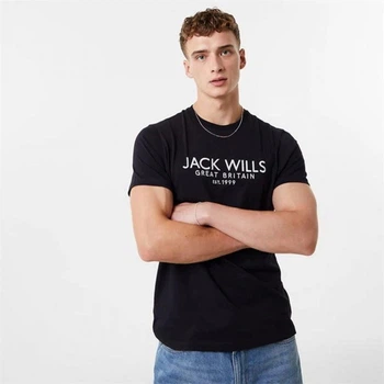 Футболка Jack Wills Carnaby Logo T-Shirt Black, XS (42) (11864621)