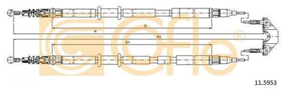 Трос ручника COFLE 115953 Opel Astra 13157063, 13220100, 13237272