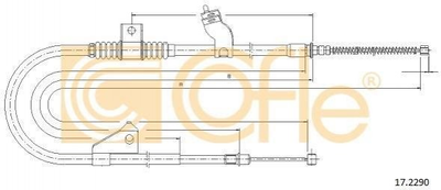 Трос ручника COFLE 172290 Mitsubishi Outlander 4820A104, 474633