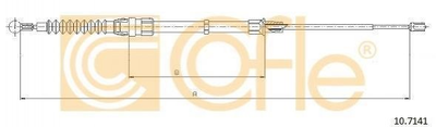 Трос ручника COFLE 107141 Seat Ibiza; Volkswagen Polo; Audi A1 6R0609721C