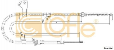 Трос ручника COFLE 172122 Mitsubishi Colt 4544200185, MR955255