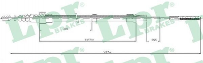 Трос ручника LPR C0305B Volkswagen Golf, Vento 1H0609721E