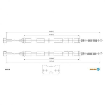 Трос ручника ADRIAUTO 130294 1010351, 1010352, 1036229