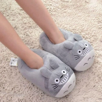 Кімнатні тапочки кігурумі Kigurumi Кіт м'які тапки плюшеві 35-41 Сірі
