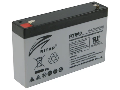 Аккумуляторна мультигелевый Ritar RT680 6V 8 Ah AGM VRLA