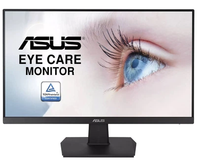 Монітор 23.8' Asus VA247HE, Black, WLED, VA, 1920x1080 (16:9), 5 мс, 75 Гц, 250 кд/м², 3000:1, 178°/178°, VGA/DVI/HDMI, VESA10 AMD FreeSync