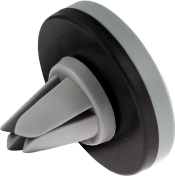 Універсальний автомобільний тримач Qoltec Mini магнітний для вентиляційної решітки чорно-сірий (5901878512273)