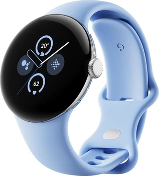 Смарт-часы Google Pixel Watch 2 LTE Polished Silver Aluminum Case / Bay Active Band