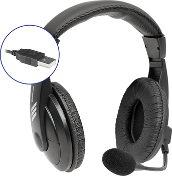 Słuchawki Defender Gryphon 750U USB Czarny (4714033637527)