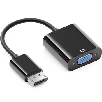 Адаптер, конвертер – преобразователь цифрового видео с Display Port на аналоговый VGA разъем OEM DP2VGA-01, Full HD 1080P