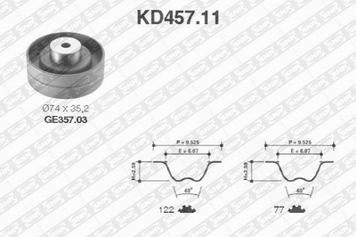 Комплект ГРМ SNR NTN KD45711 Volkswagen Transporter 069109243B, 074130113, 074109119R