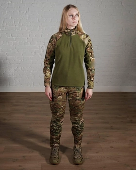 Женская военная форма на флисе рип-стоп убакс со штанами р. M Мультикам