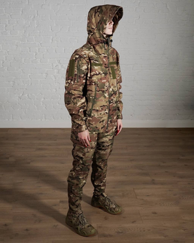 Жіноча військова тактична форма SoftShell тришарова осінь/зима куртка і штани р. XL Мультикам