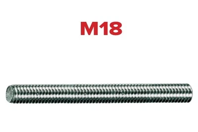 Шпилька резьбовая метрическая DIN 975 кл.пр. 5.8 М18 х 1000 мм (10 шт.)