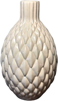 Ваза керамічна Nana Ceramics Квін 27 см глянець бежевий (2252405843012)