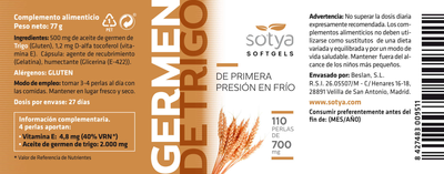 Дієтична добавка Sotya Germen Trigo 700 мг 110 перлин (8427483009511)