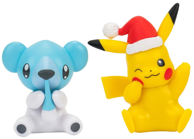 Різдвяний набір фігурок Pokemon Pikachu Cubchoo Jazwares (191726440635)