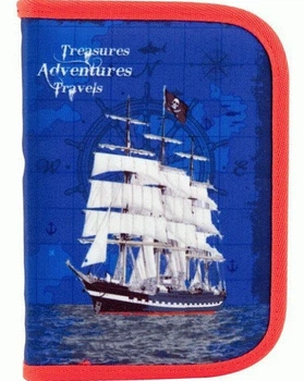 Пенал твердий одинарний 622 Sea adventure 20х14 х 3.5 см Kite