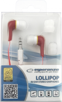 Słuchawki Esperanza In-Ear EH146R Czerwony (5901299904909)