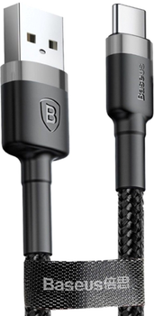 Kabel Baseus Cafule Cable USB for Micro 2A 3 m Czarny-Szary (CAMKLF-HG1)