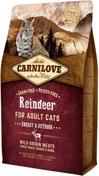 Karma sucha dla dorosłych kotów Carnilove Cat Energy & Outdoor o wysokim zapotrzebowaniu energetycznym i wychodzących 2 kg (8595602512256)