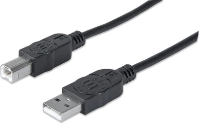 Kabel Manhattan USB 2.0 AM-BM 1.8 m Czarny (766623333368)