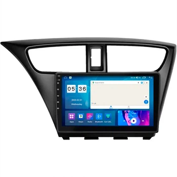Штатная магнитола Lesko для Honda Civic IX Рестайлинг 2013-2017 IPS 9" 4/64Gb CarPlay 4G Wi-Fi GPS Prime Сивик
