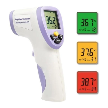 Термометр бесконтактный инфракрасный HTI HT-820D Бело-фиолетовый