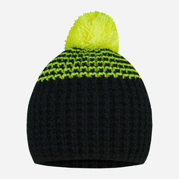 Czapka zimowa męska STING Hat 2H One Size Czarna/Cytrynowa (5905999070254)