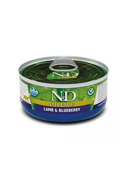 Вологий корм Farmina N&D Grain Free Prime Lamb Adult для котів, беззерновий, з ягнятком та чорницею 70 г