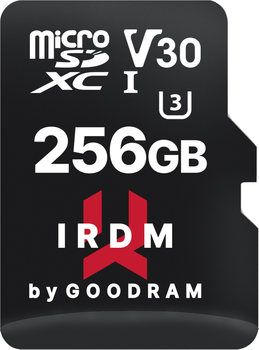 Karta pamięci Goodram microSDXC 256GB IRDM UHS-I U3 V30 + Adapter (IR-M3AA-2560R12)