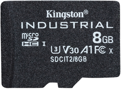 Карта пам'яті Kingston microSDHC 8GB Industrial Class 10 UHS-I V30 A1 (SDCIT2/8GBSP)