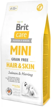 Сухой корм для взрослых собак миниатюрных пород Brit Care Mini Grain Free Hair & Skin 7 кг (8595602520244)