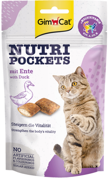 Витаминные лакомства Gimborn GimCat Nutri Pockets для кошек Утка + Мультивитамин 60 г (4002064419220 / 4002064419312)