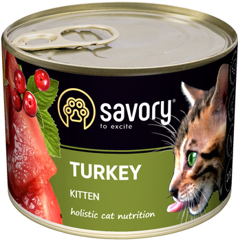 Влажный корм для котят Savory с индейкой 200 г