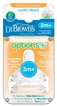 Соски для пляшечок Dr. Brown's Wide Neck Teeth Options Level 2 2 шт(72239317594)