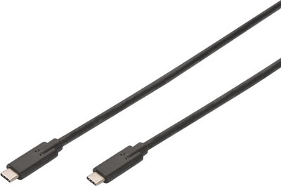 Kabel połączeniowy Digitus USB Type-C to C M/M Gen2 5A 10GB 3.1 Version czarny 1 m (4016032426011)