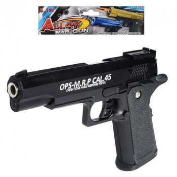 Дитячий страйкбольний пістолет OPS-MPR CAL.45 22 см, металевий на пластикових кульках ALLOY 5.1R Чорний